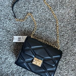 🎄 NWT Michael Kors Black Quilted SERENA Handbag 🎄